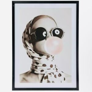 Better Homes And Gardens Retro Chic Bubble Gum Art in Black Frame